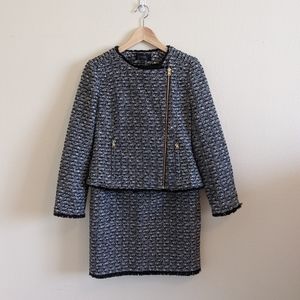 J. Crew B&W Tweed Suit, size 4